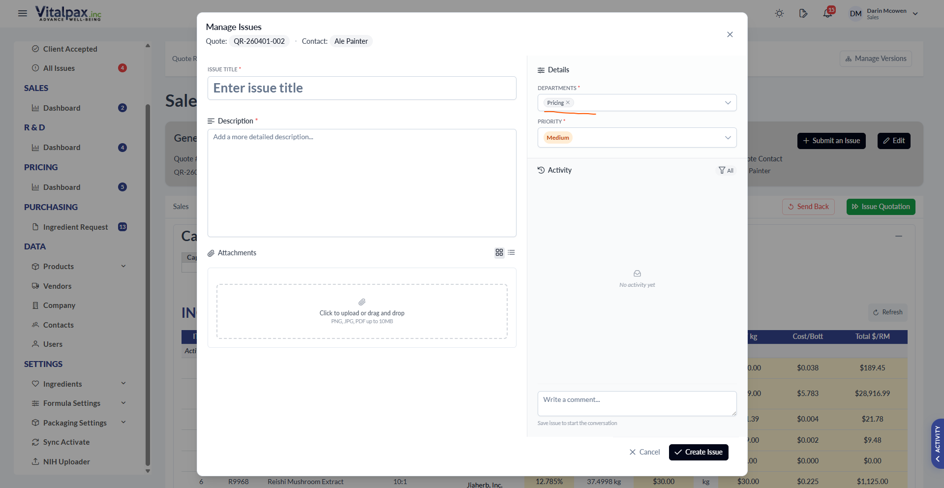 Pricing permissions
